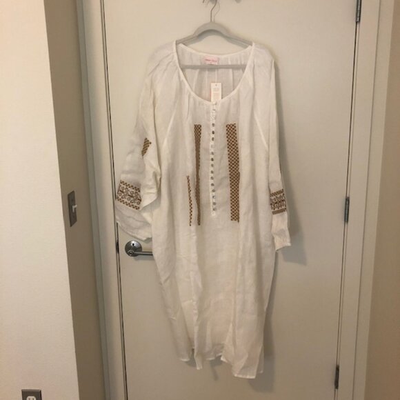 KINGA CSILLA Harlow Embroidered Dress Size 10/12 - Picture 1 of 9